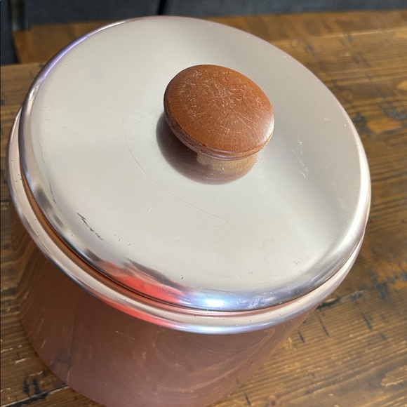Vintage Copper Canister Set with Wooden Lids - Picture 5 of 5
